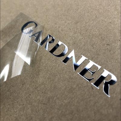 China Customized Waterproof Transparent Transfer Waterproof Logo Label Clear UV Transfer Sticker for sale