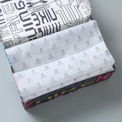 China Custom Logo Printed Gift Packaging Thin Tissue Moisture Proof Wrapping Paper Food Wrapping Paper for sale