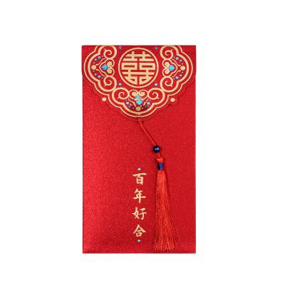 China Luxury Custom Gift Envelope New Year Package Red Gift Certificate Envelope Printing for sale