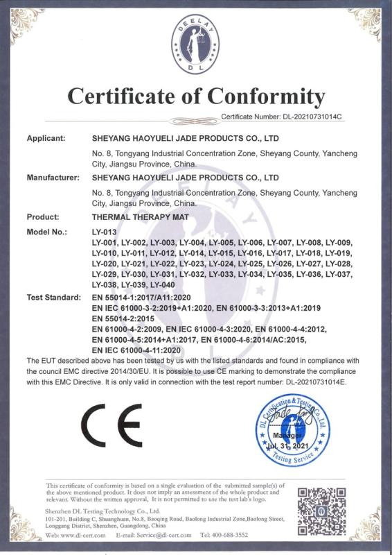 CE - Sheyang Haoyueli Jade Products Co., Ltd.