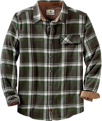 China Men′ S All Cotton Flannel Shirt, Long Sleeve Casual Button up Plaid Men Shirt for sale