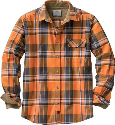 China Long Sleeve Casual Button up Plaid Men Shirt, Men′ S All Cotton Flannel Shirt for sale