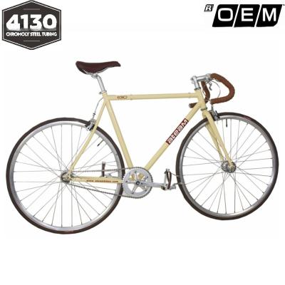 China 19.000kg Paquete Peso bruto 700c Retro Fixie Ec 4130 Bicicleta de acero cromado con engranaje fijo en venta