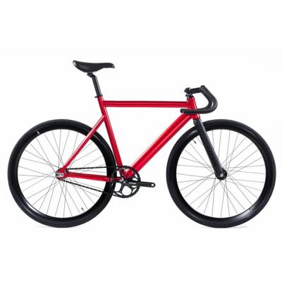 China Pista 6 de aleación rojo mate de velocidad única Ciclos de carretera Fijación de bicicleta en venta