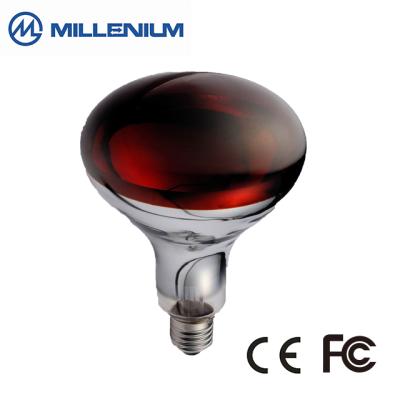 China E27 250w Infrared Heating Lamp Glass Infrared Lamp For Poultry Farm for sale