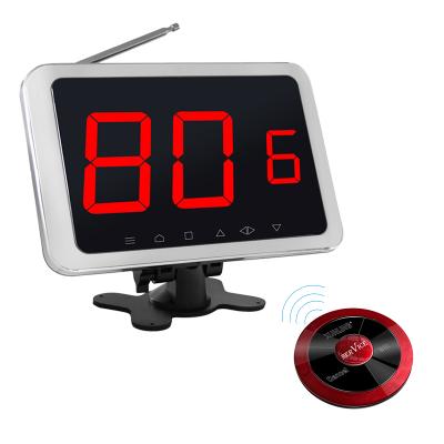 China Paging System Table Restaurant Server Wireless Button Pager 1600 Remote Receiving for sale