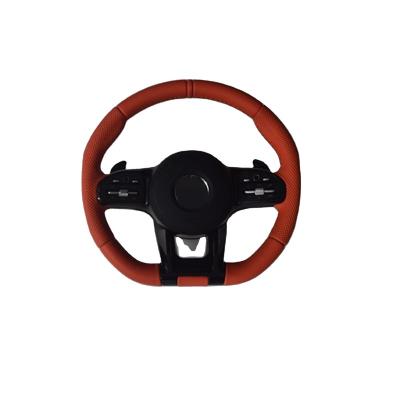 China Sports Apply To W204 W205 W211AMG Samurai Orange Black Steering Wheel for sale