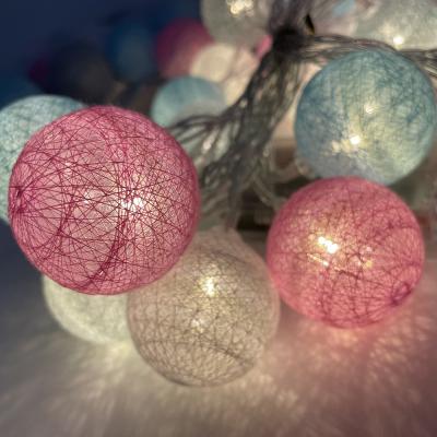 China Holiday Light USB Cotton Ball String Lights LED Mini Christmas Globe String Lights for Bedroom Party Wedding Christmas Tree Indoor Decor for sale