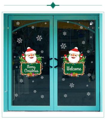 China 2020 New Arrived Eco-friendly Waterproof Christmas Window PVC Stickers For Restaurant And Christmas Supplies for sale