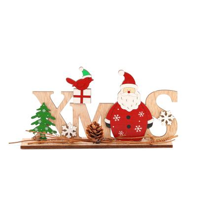 China Wooden Snow Noel Merry Christmas Christmas Ornaments Decoration Popular Christmas Gift For Happy New Year Home Xmas Decor for sale