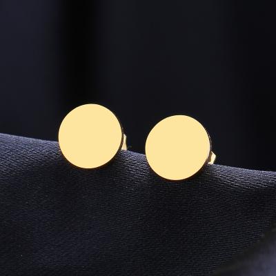 China Lead Free Stainless Steel Earrings Nickel Free Minimalist Round Simple Fashion Stud Earrings Classic Earrings For Women Jewelry Wedding Party 2022 for sale