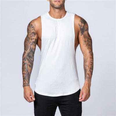 China QUICK DRY Mens Sports Wear Workout Clothes Custom Fitness Tank Top Mens Gym Active Wear Cut Out Tank Top Mens Sportswear for sale