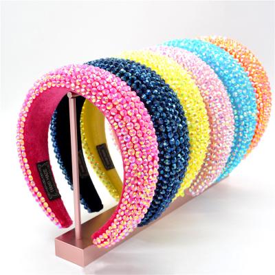 China EL Famous Cabello de Scalf Fashion Bandas Para Designer Head Bands Diadema Friendly Material Headbands For Women Bling Luxury Beaded Headbands for sale