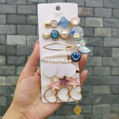 China Sweet Korean Baby Pearl Hair Clip Bridal Hair Clips Butterfly Hair Clips Horquillas Baby Pearl Hair Clips Hairbows Set Hair Grip Hairpins for sale