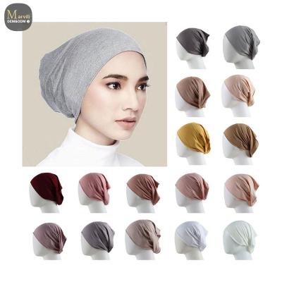 China Marvili Breathable New Islamic Inner Hijab Covers Stretch Hood Wholesale Cotton Tank Top Hijab For Muslim Women Under Scarves for sale