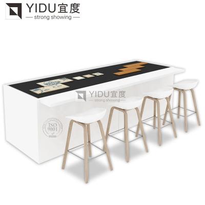 China Exhibition Customized Tile Display Stand Wall Mounted Ceramic Marble Stone Showroom Display Rack Out Of Door for sale