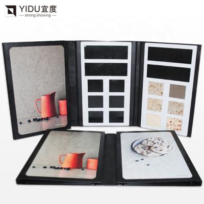 China Granite Display Cutsom Cardboard Sample Display Box Book Shape Stone Stone Book Professional Foldable Quartz Stone Sample BookNew for sale