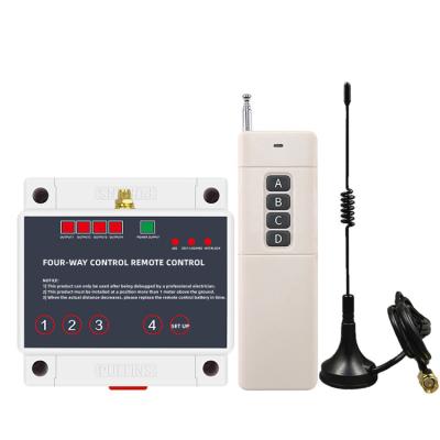 China The signal can penetrate the wall switch / four independent outlets best wholesale 4 way switch HK-YK40 AC85-285V remote control manual / remote control for sale