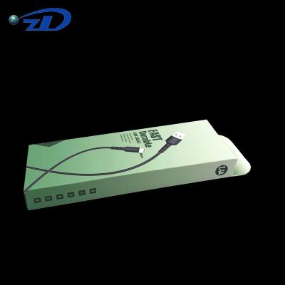 China Custom Logo Biodegradable USB Cable Box Premium Logo Cardboard Box Packaging Wholesale for sale