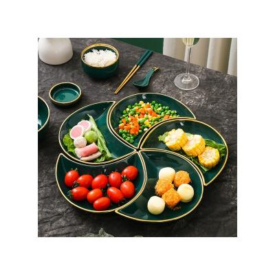 China Sustainable Factory Hot Sale Ceramic Nordic Tableware Plates Ceramic Kitchen Utensil Plate Ceramic Dinner Plates for sale