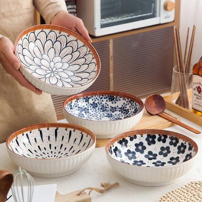 China Vintage Most Selling Products Soup Bowl Ceramic Ceramic Soup Pot And Bowl Set Ceramic Ramen Bowl for sale