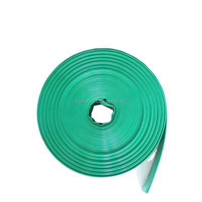 China Excellent strength flexible layflat PVC water delivery discharge hose for sale