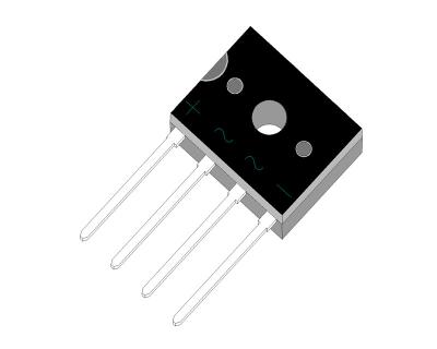 China 2A glas Gepassiveerde Schottky-Bruggelijkrichter 100 aan het Omgekeerde Voltage van 1000V Te koop