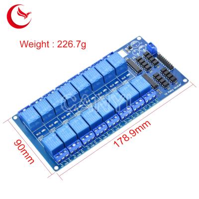 Chine pcb assembly 5V 16 Channel Relay Module for arduino ARM PIC AVR DSP Electronic Relay Plate Belt optocoupler isolation à vendre