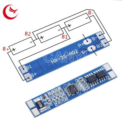 China Li-Ion 18650 van de de Ladersbescherming van de Lithiumbatterij de Raad 11.1V 12.6V 10A BMS Charger Protection Board van 3S 12V 8A Te koop