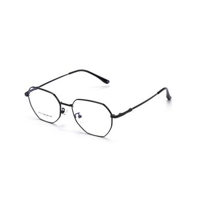 China 2021 new design light weight gold color eye glass metal black eyeglasses frame from china for sale