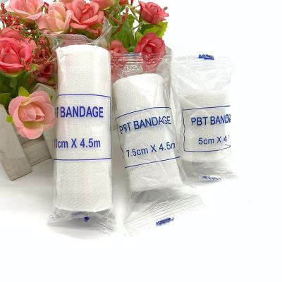 China medical & 2023 PBT Household First Aid Bandage High Quality Conforming Elastic Bandage With Pancake Household Medical Bandage for sale