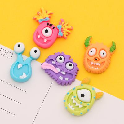 China Europe Halloween Monster Resin Cabochons Resin Cabochons Props Diy Flat Back Props For Phone Case Charms Kids Making for sale