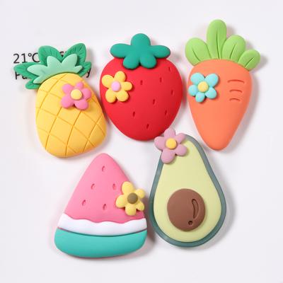 China Europe Berry Fruit Resin Flatback Ornament Accessories Strawberry Watermelon Pineapple Resin Cabochon Charm Material for sale