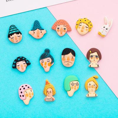 China Europe Hot Selling Pout Textured Resin Figure Accessories Figurines Decoration Diy Flat Back Cabochons for sale