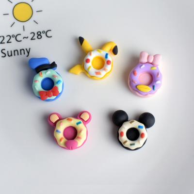 China Europe Cute Animal Ears Donut Flat Back Resin Accessories Diy Jewelry Charms Craft Decoration Accessories for sale