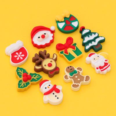 China Creative Europe Christmas Series Resin Flat Back Ornament For Christmas Tree Decoration Diy Accessories for sale