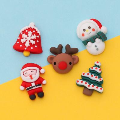 China Europe Mix Christmas Flatback Resin Cabochons Christmas Tree Santa Gift Deer Head For Christmas Jewelry Making for sale