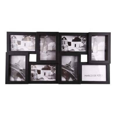 China Modern puzzle collage picture frame, 8 option, 8-4x6, white, black for sale