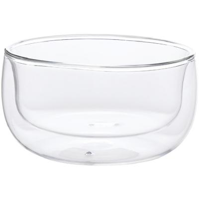 China Sustainable Hot Selling Double Wall Glass Bowl Salad Bowl for sale