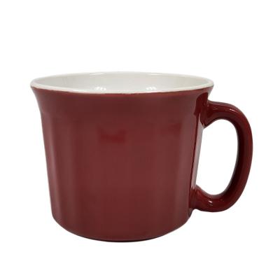 China Viable Wholesale Reusable Ceramic Tea Milk Mug Custom Logo Porcelain Cappuccino Coffee Mug for sale