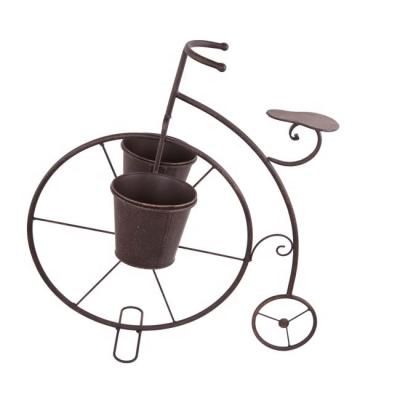 China Best Products Modern Choice Patio Garden Bicycle Planter, Home Decor Iron Plant Stand, Sorbus Tricycle Plant Stand for sale