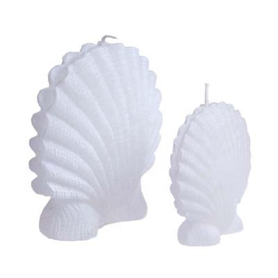 China Flameless Handmade Delicate Shell Candles for Birthday Party Wedding Spa Decoration Home Small Size for sale