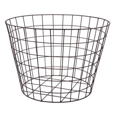 China Viable Wire Mesh Round Utility Storage Organizer for Kitchen Office Cabinets, Makeup, Bathroom, Laundry, Dirty Clothes Metal Basket for sale