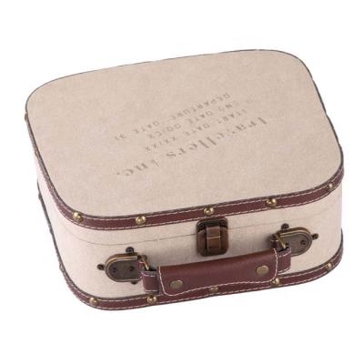 China Decorative Design Vintage Rectangular Suitcase For Travel And Jewelry for sale