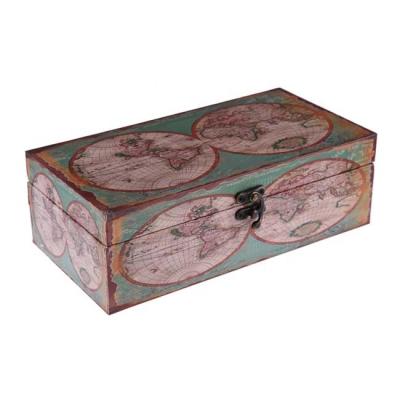 China Wooden Globe Decor Old-Fashioned Antique Style Storage Box Viable Vintage Book Jewelry Storage Box Organizer for Decorative for sale