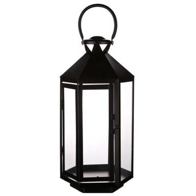 China 15 Inch Tall Clear Glass And Iron Classic Style Classic Lantern Ideal Gift For Festivities Weddings And Spa LED Aromatherapy Settings for sale