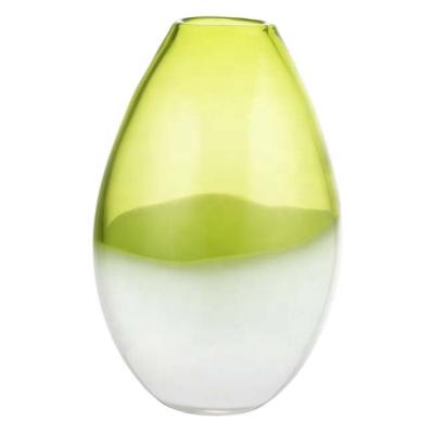 China Eco-Friendly Two Tone Glass Flower Vase Of Minimalist Home Decoration Accessories Best Seller for sale