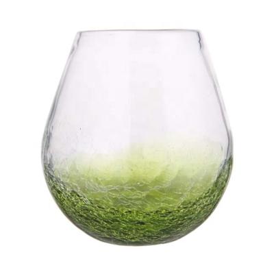 China CLASSIC Warm Home Decoration Accessories Two Tone Eco - Friendly Glass Flower Vase Colored Glass Vase for sale