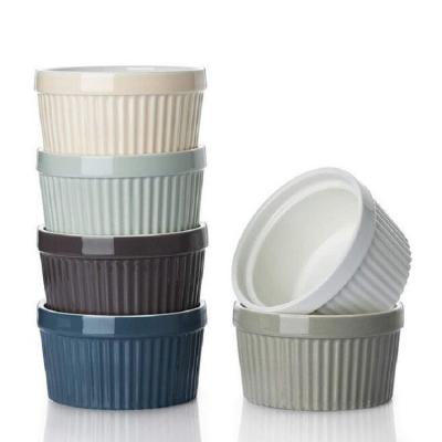 China Factory direct minimalist spun striped matte bulk cereal bowls/colorful ceramic soup bowls for sale