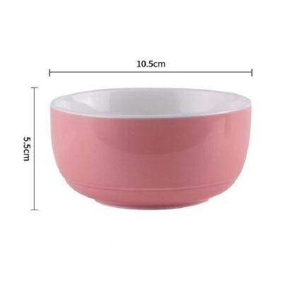 China Nordic minimalist creative ceramic Western restaurant salad bowl family multicolor bowl tableware can be customized logo for sale